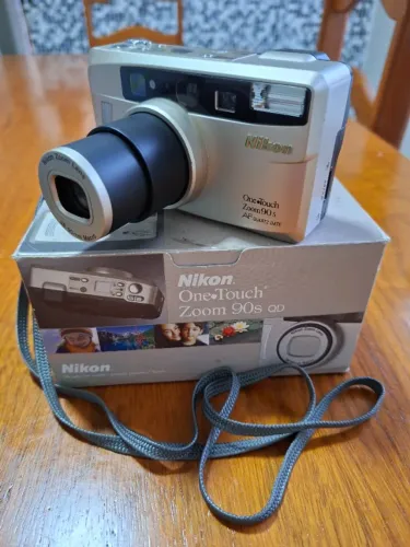 câmera analógica nikon one touch zoom 90s qd
