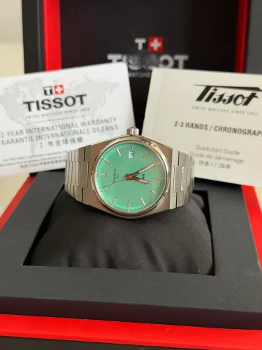 Relógio Tissot Prx 35mm Quartz mint green 