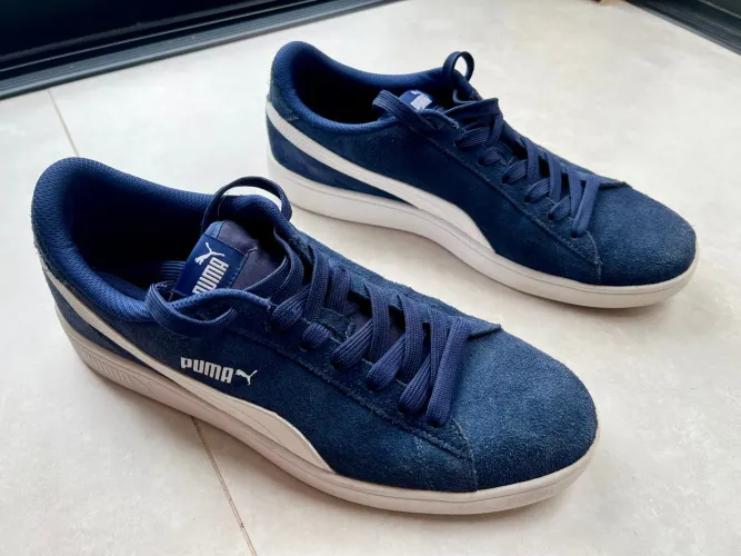 Tênis Puma Smash V2 Masculino 44 - Marinho+Branco