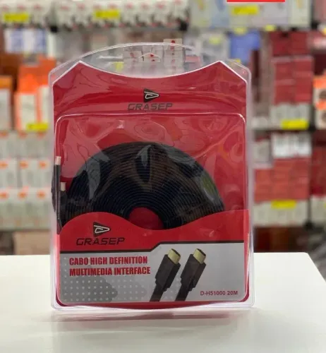 Cabo HDMI 20 metros, ac. cartões e entregamos (Achatado)