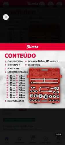 JOGO DE SOQUETE 3/4 MTX NA CAIXA