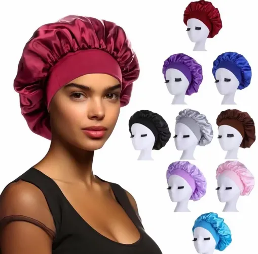 Touca de Cetim + Scrunchie | Kit para Cuidar dos Cabelos ?