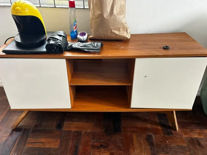 Armário de cozinha e rack de tv