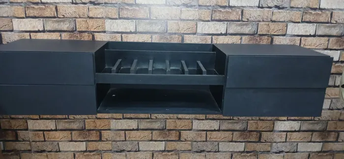Uma bancada de barbeiro