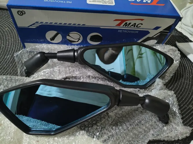 Retrovisor Z400 curto azul Honda 