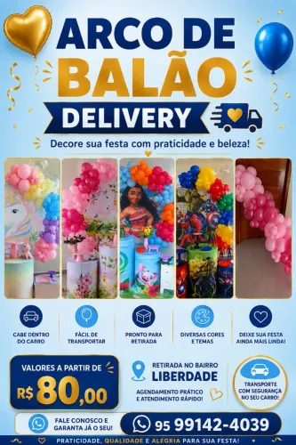 Decoração de festas / arco de balão delivery