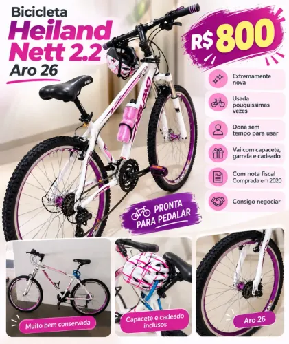 Bicicleta Heiland Nett 2.2 aro 26, muito conservada ( montagem escolhida as peças)