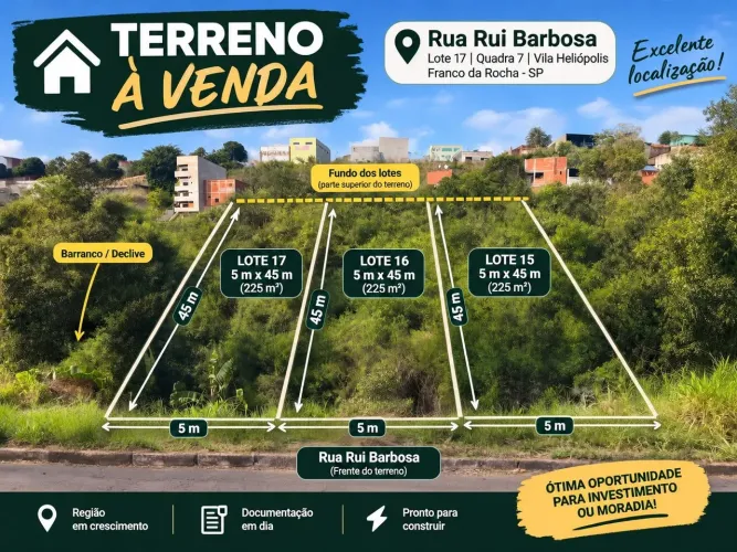 TERRENO À VENDA - 675 m² | PRÓXIMO AO TREVO DE MORATO