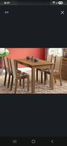 Jogo de sala mesa e cadeiras 