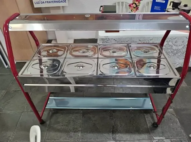 Buffet de alimentação 8 Cubas inox