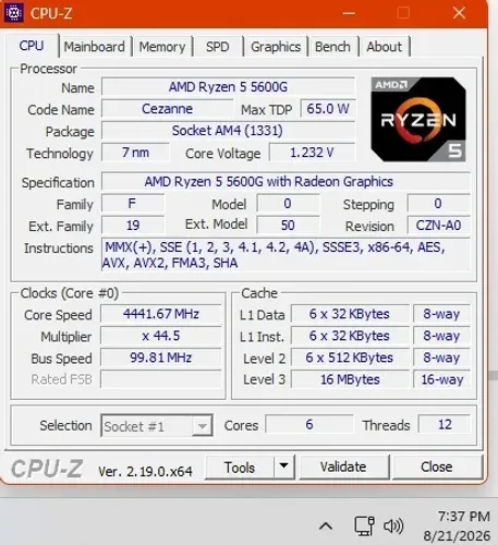 AMD Ryzen 5 5600G