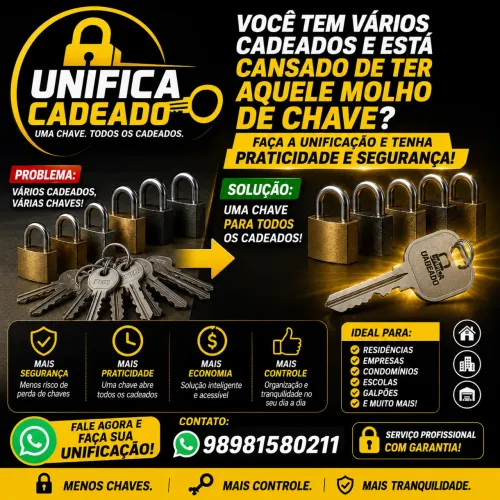 Unificação de chaves para cadeados.