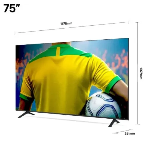 Smart TV 4K 75" LG QNED73 Portal de Games Processador AI ?7 Ger8 4K Super Upscaling Google