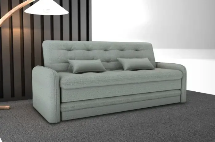 Sofá Cama Copacabana 200cm 3 Lugares Reclinável com Cama Auxiliar Linho Matrix