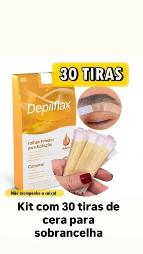 Tiras de cera pra depilação de sobrancelha 