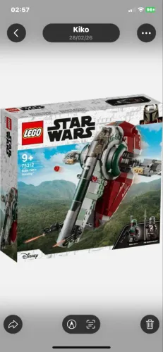 Lego Star Wars 75312 - Boba Fett Starship - Novo/Lacrado