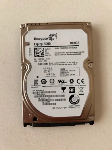 Hdd 1Tb para Notebook- Seagate 2,5? - Em perfeito estado.