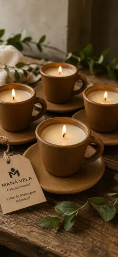 Vela hidratante corporal massagem 100% artesanal- Maná velas