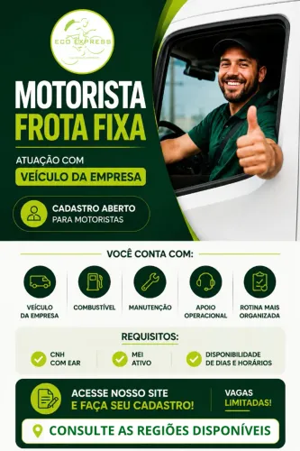 Vaga para Motorista - Frota Fixa