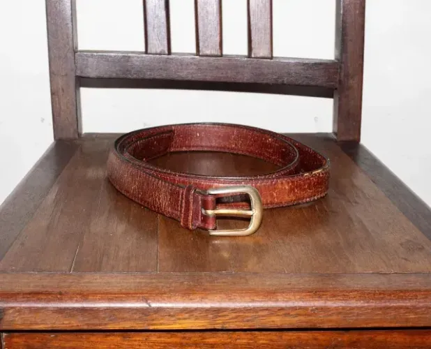 cinto de couro vintage elle et lui