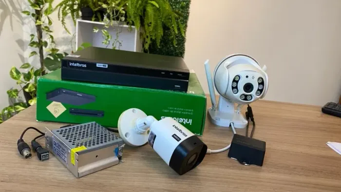 Kit CFTV DVR + Câmeras + Fonte | Sistema de Câmera de segurança