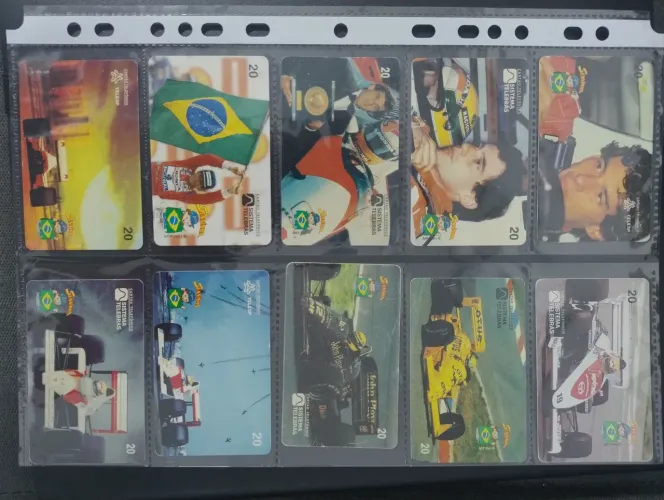 Cartões telefônicos Ayrton Senna e formula 1