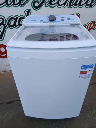 Lavadora mideia 13kg seme nova 4meses de garantia silenciosa compaquita cabe em qualquer 