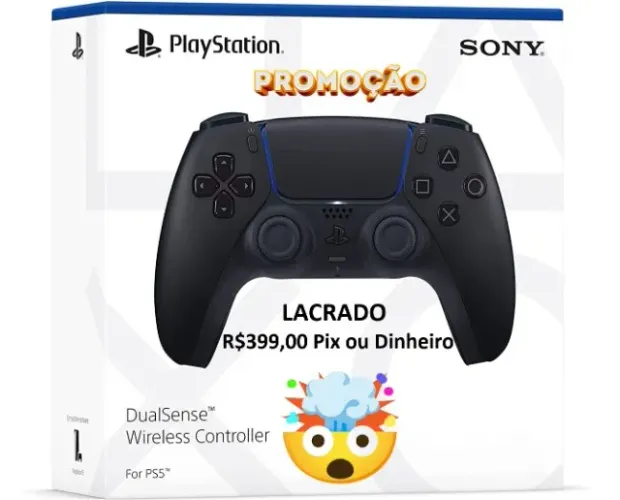 Controle Original PS5 Dualsense Midnight Black Preto Sony - Novo Lacrado