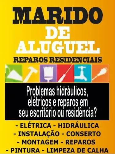 Marido de aluguel material s furadeira 