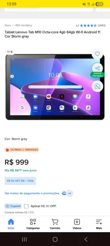 Tablet lenovo m10