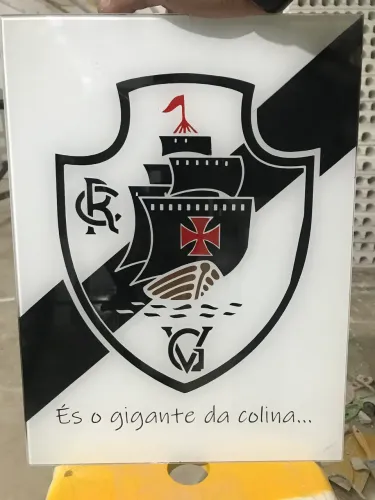 PLACA COM O ESCUDO DO SEU TIME DO CORAÇÃO