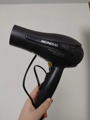 Secador de Cabelo Mondial Power Shine Black Ion