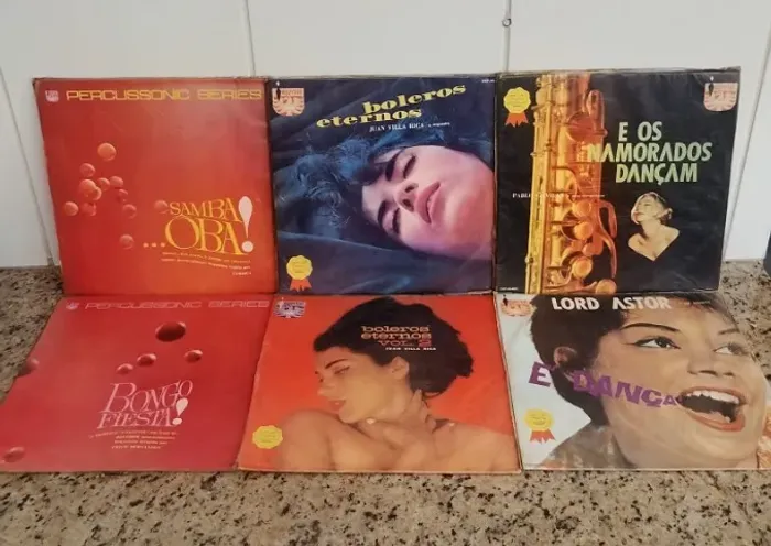 6 discos de vinil LP Instrumental