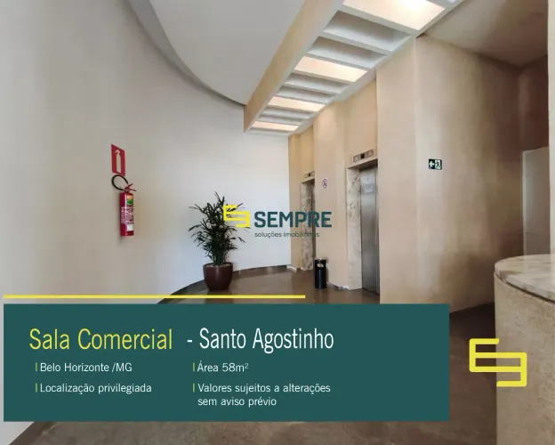 Sala comercial para aluguel, Santo Agostinho - Belo Horizonte/MG