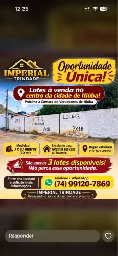 Lotes no centro