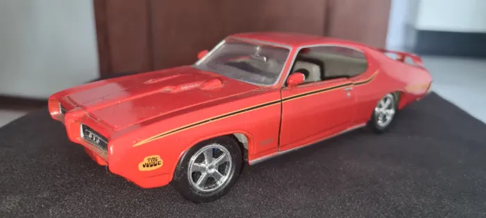 miniatura 1969 pontiac gto judge motormax 1:24 laranja
