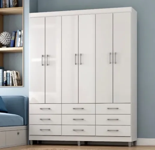 Guarda-Roupa Casal Clean Space 6 Portas