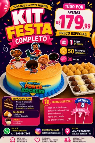 PROMOÇÃO KIT FESTA COMPLETO R$179,90 ?