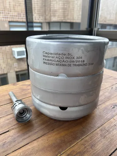 Barril Chopp Inox 5 litros