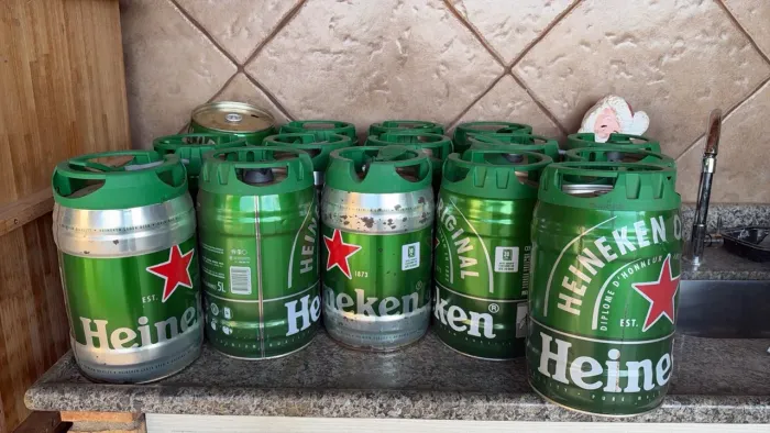 BARRIL HEINEKEN AÇO RECICLAVEL - ARTESANATO