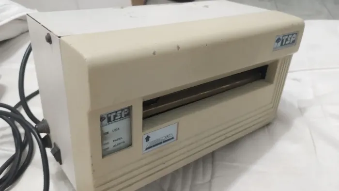 Computador antigo impressora TSP térmica serial década 90. Item muito raro para coleção