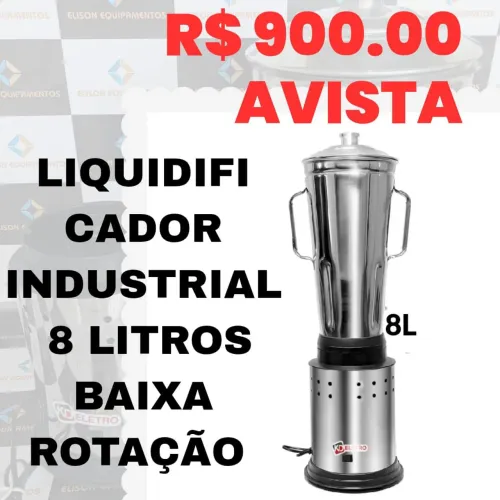 Liquidificador industrial 8 litros baixa rotação 