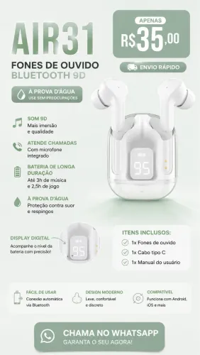 Fone Bluetooth Air31
