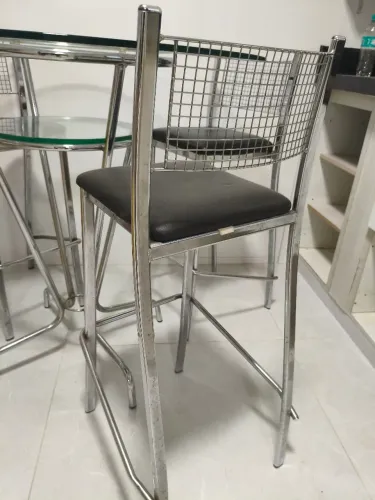 Mesa Bistrô de Vidro c/ cadeiras