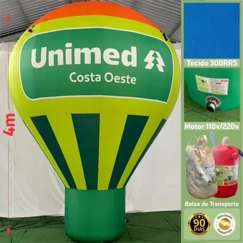 Balão Inflável 4m de Altura Revestimento em Poliéster - Enviamos para todo o Brasil