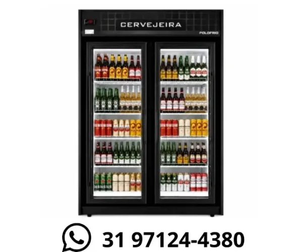 Cervejeira 2 Portas de Vidro com LED Polo Frio