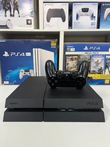 Ps4 fat 500gb - semi novo - com 1 controle 999,00 no dinheiro - pego seu video game como p