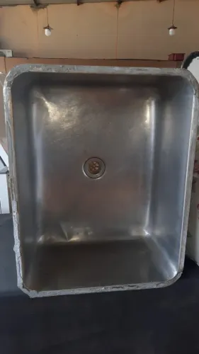 Cuba tanque de inox 304 grosso industrial 0,66x0,50x0,30cm bem conservado