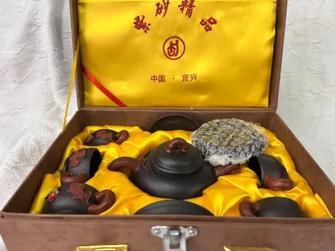 Conjunto de Chá Yixing 400ml Zisha para Cerimônia de Kung Fu feito à mão - novo