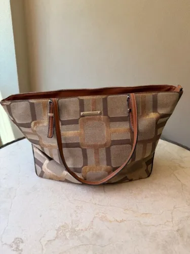 Bolsa Feminina Nine West Grande Bege e Marrom
